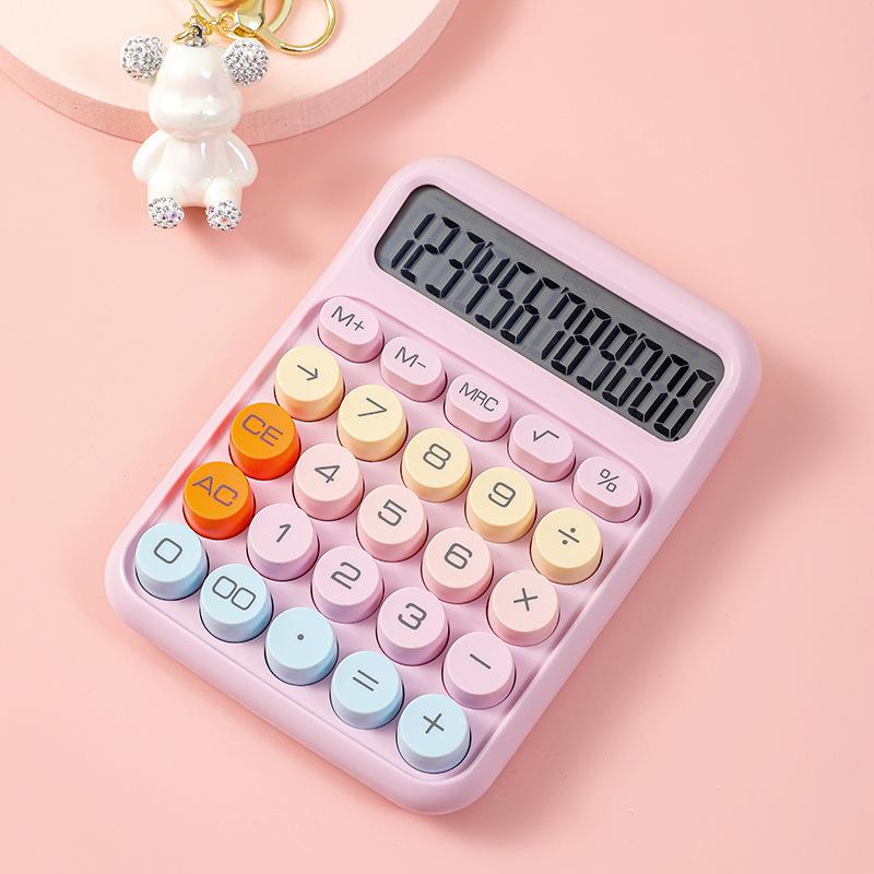 Goddess Style Cute 12-Digit Calculator Computer for Office Use with Flexible Buttons