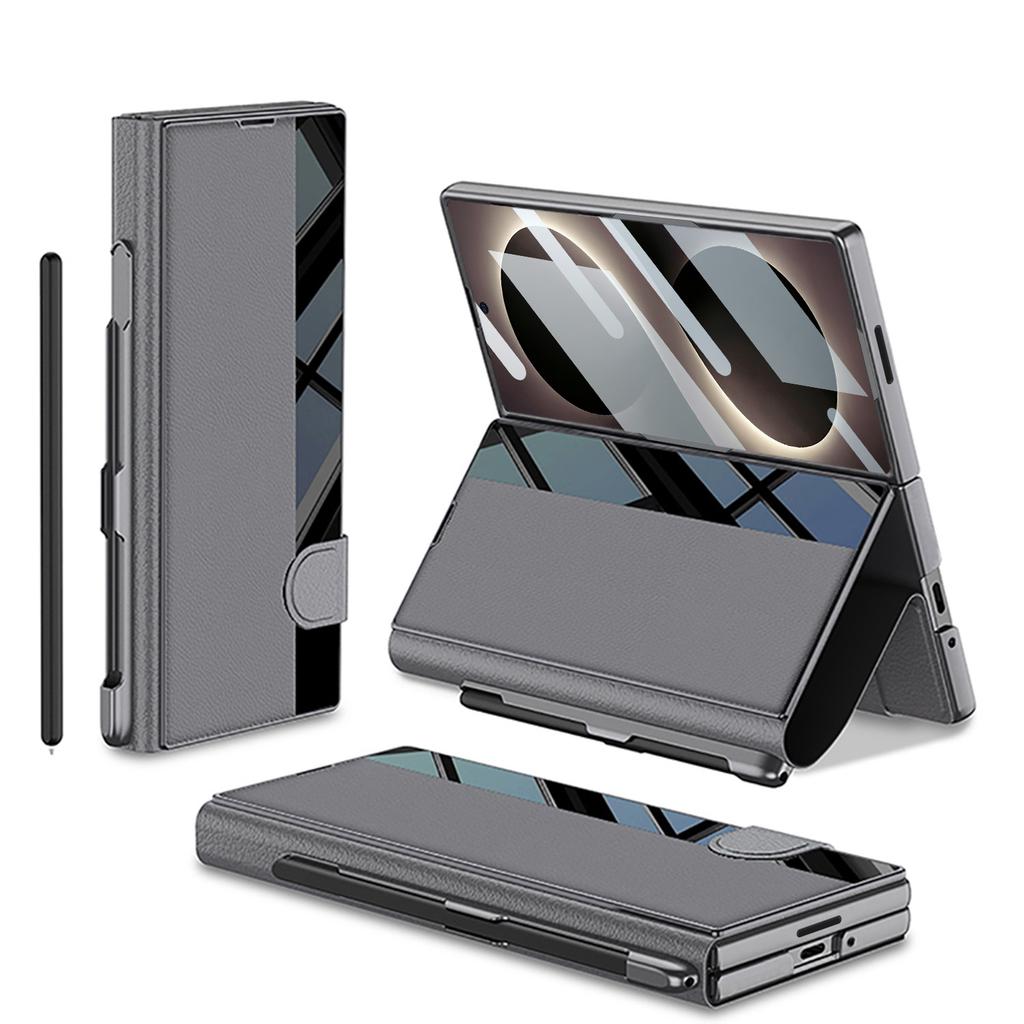 Samsung ZFold8Ultra Folding Screen Mobile Phone Case Pen Slot, Flip Cover Leather Case Magnetic Suction Leather Case, and Film Integrated.