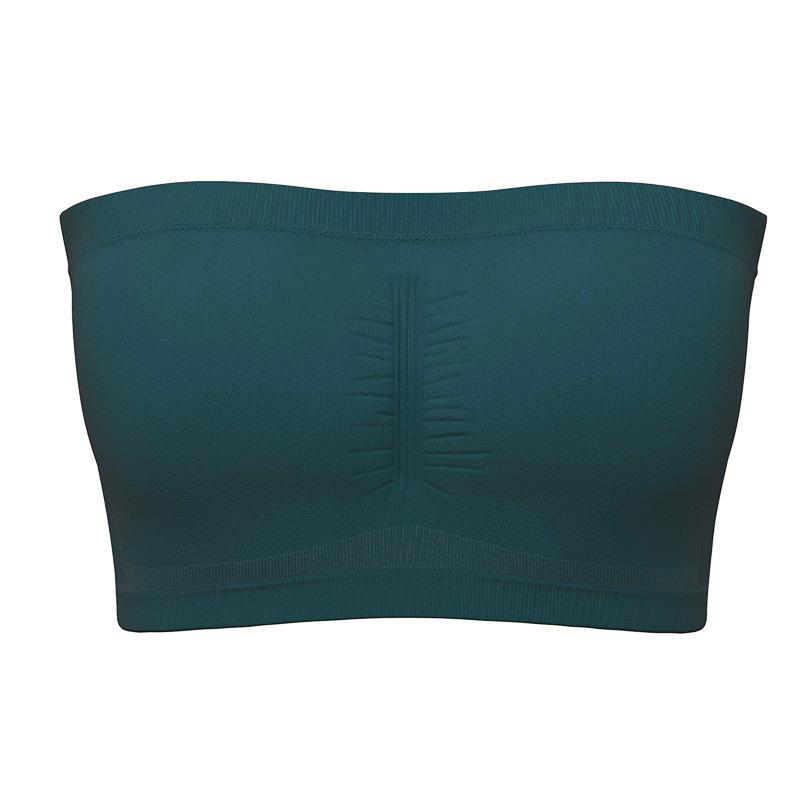 Double-layer extended size strapless chest wrap women's removable chest pad summer one-word thin invisible underwear