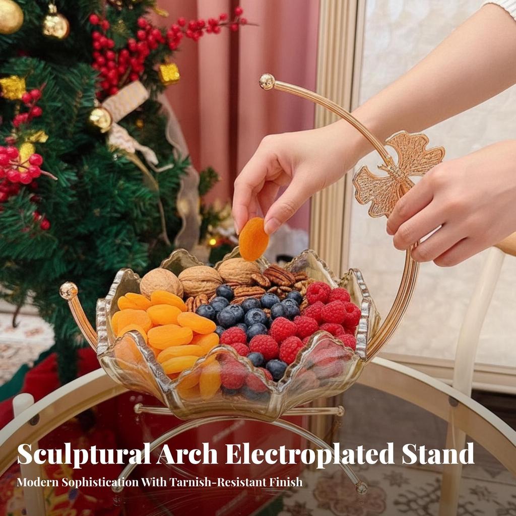 Fruit Bowl with Metal Stand Classic for Living Room