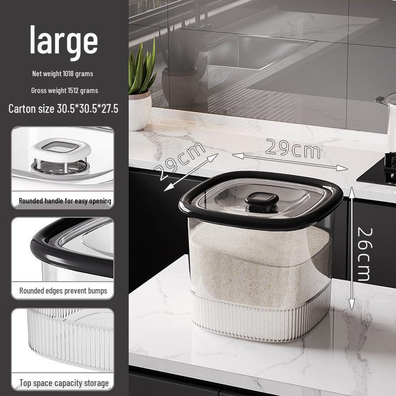 Szczelny pojemnik do przechowywania ryżu i zbóż, odporny na owady