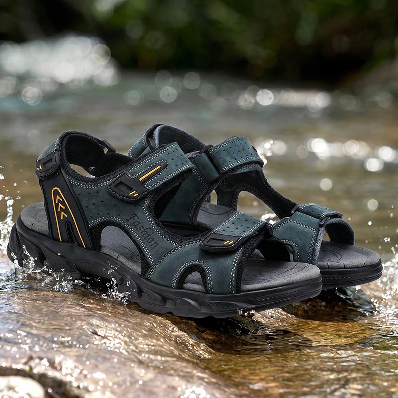 Men's Sandals In Summer Fashion Lightweight Casual Leather Shoes Large Size Sandals for Men