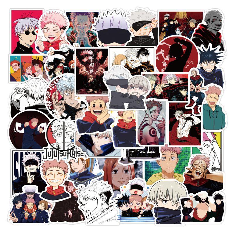 50100x Jujutsu Anime Kaisen Sorcery Sticker Waterproof Decals Skateboard Laptop