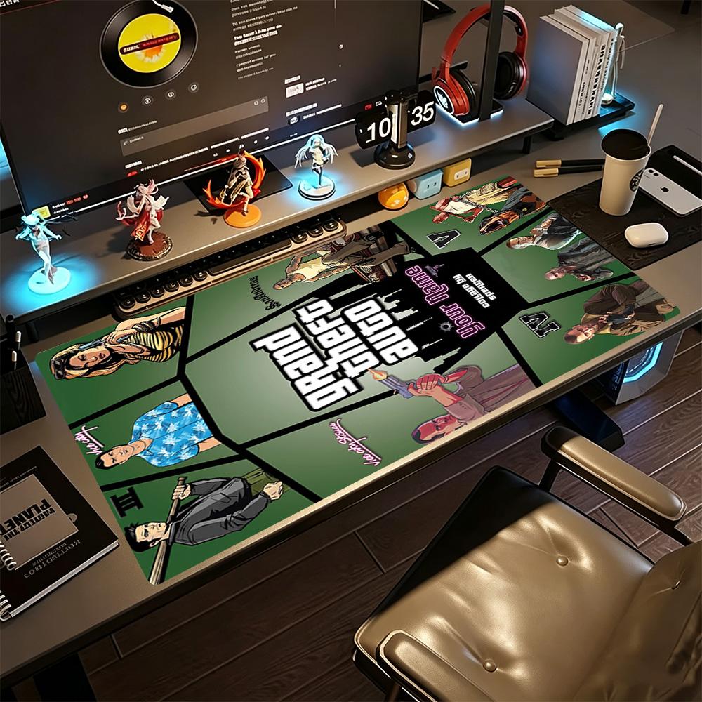 Gta Benutzerdefinierter Name Mauspads Schreibtisch-Mauspad Ultra-Lange Schreibtischmatte Rutschfeste Gummiunterseite Büro- und Gaming-Schreibtischdekoration