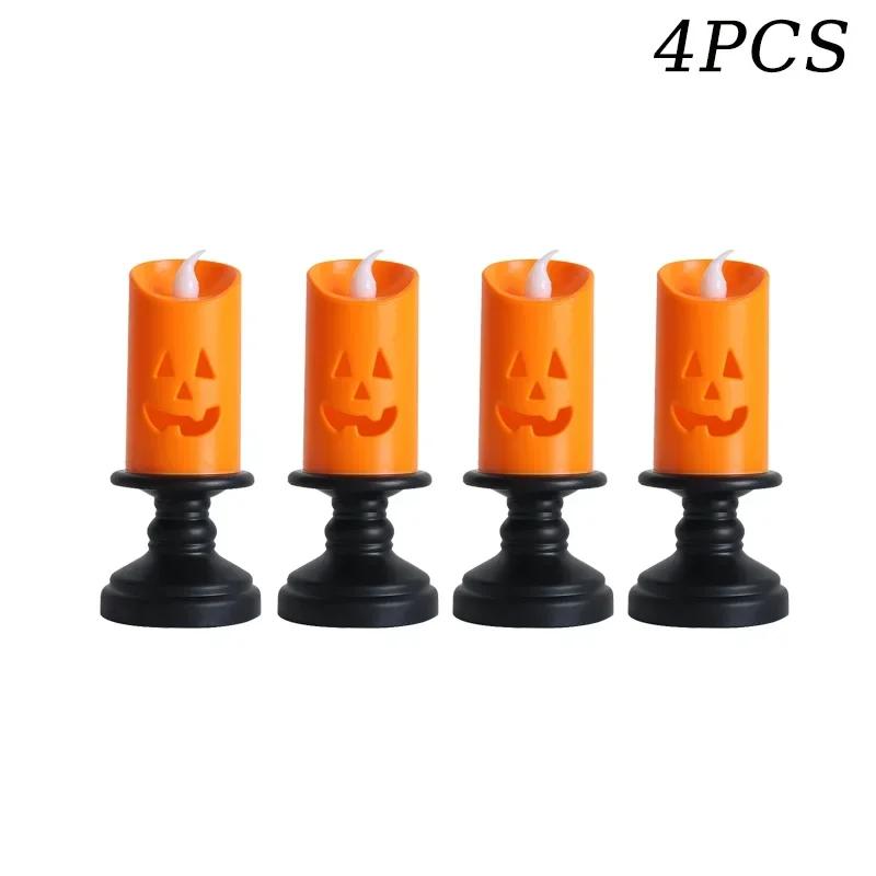 1-20PCS Halloween Pumpkin LED Lantern Flameless Candle Light Creative Night Lamp for Indoor Outdoor Decoration Festival Prop Use