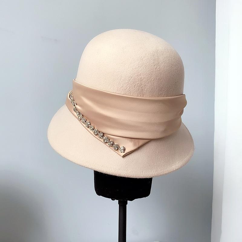 Bow Felt Hats Women Cap Hats Hat 