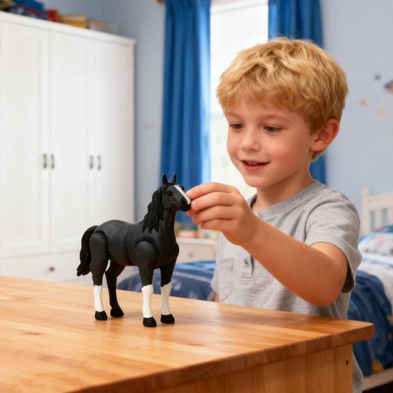 3D Tištěná Figurka Koně Pohyblivé Klouby Figurka Koně Úleva od Stresu Fidget Hračka Model Zvířete Socha Stolní Dekorace Ozdoba