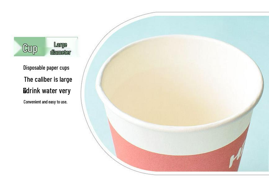 500-Piece Pack of Thickened Disposable Paper Cups for Home & Commercial Use, Suitable for Drinking Water or Tea, Customizable with Printed Logo.