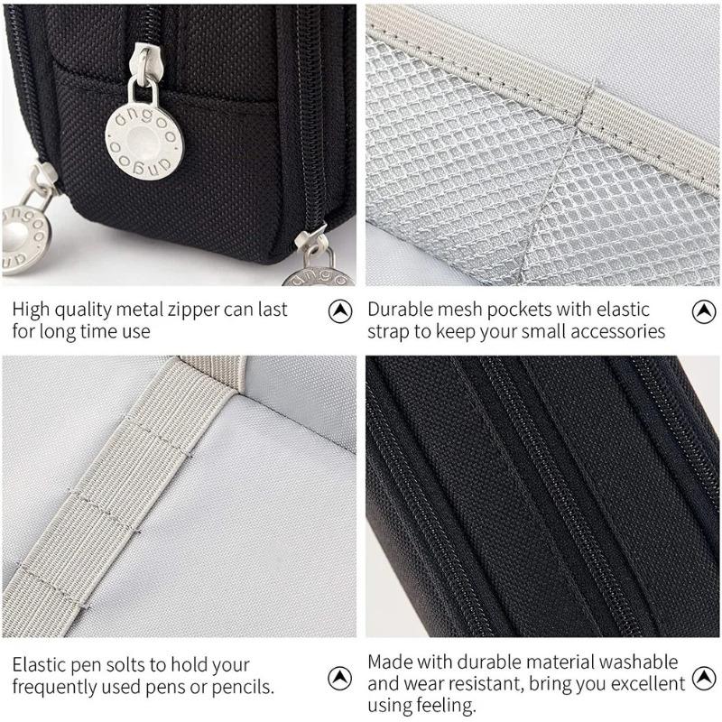 Kawaii Federmäppchen, großer Stauraum, 3 Fächer, beidseitig geöffnet, für Schüler, Schreibwaren, Schreibtisch-Organizer, Schulbedarf