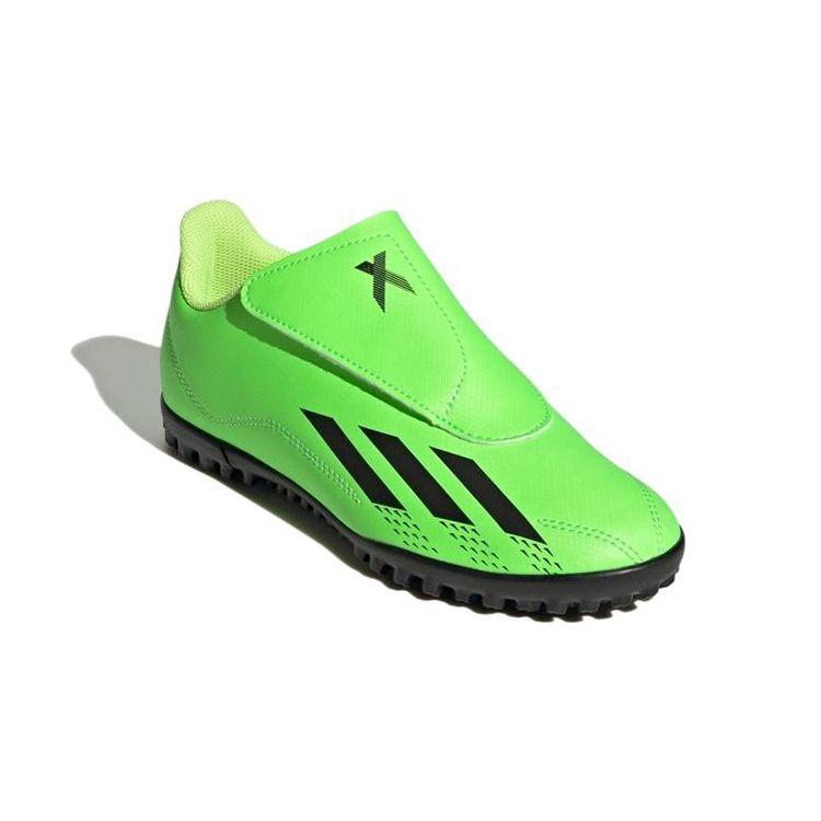 Adidas X Speedportal 4 Vel TF J Durable Low-Top Kids Soccer Shoes Fluorescent Green Kids Soccer Shoes GY9684