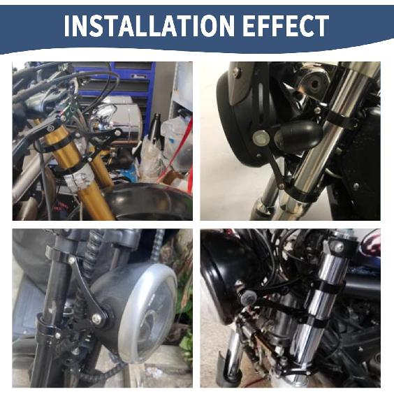 Universal Motorcycle Headlight Bracket 33-37mm Fork Brackets Mount Tube Clamp CNC Black for Harley Indian Victory Honda Yamaha Kawasaki Suzuki Ducati