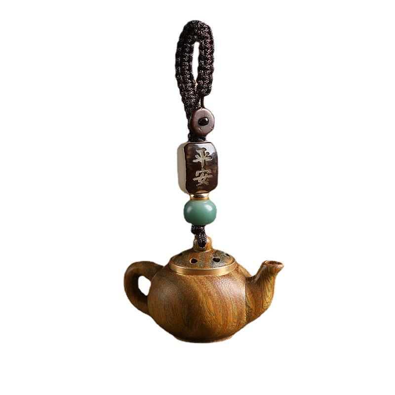 Green Sandalwood Teapot Keychain & Phone Charm