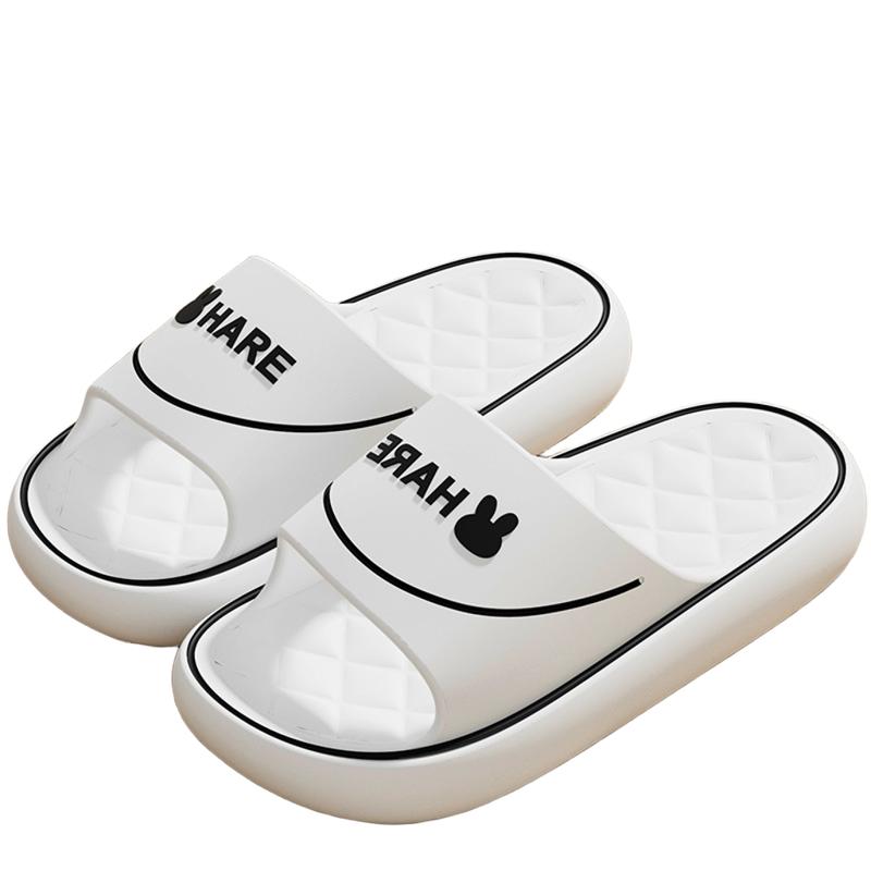 

Cute Rabbit Thick Sole Pillow Slide Sandals – Non-Slip Comfortable Home & Beach Slippers 40-41 білий