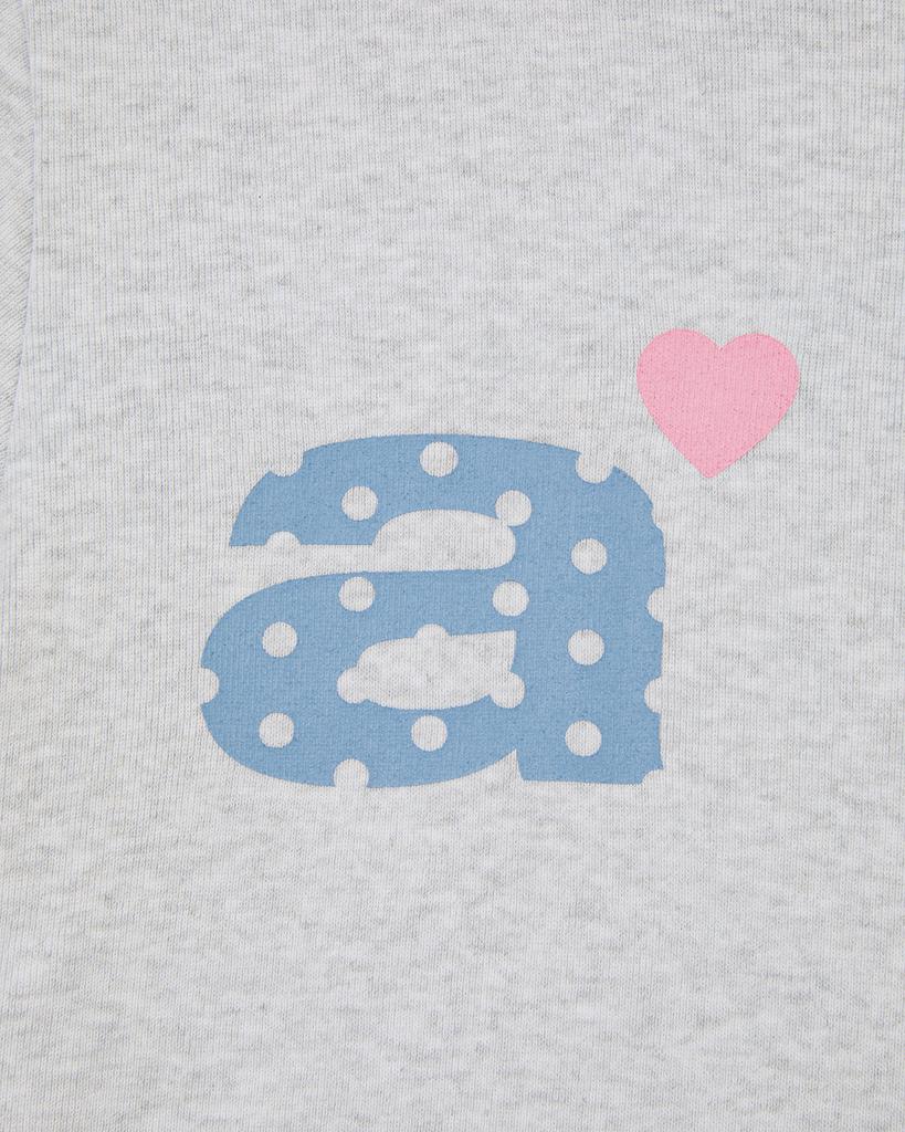 Eiieii Dot Small Letter Tee [Light Gray]