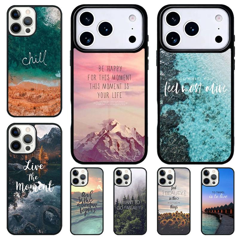 Travel Mountain Sea Beach Shockproof Phone Case for iPhone 17 Air 16e 15 11 12 14 13 Pro Max Cover Coque