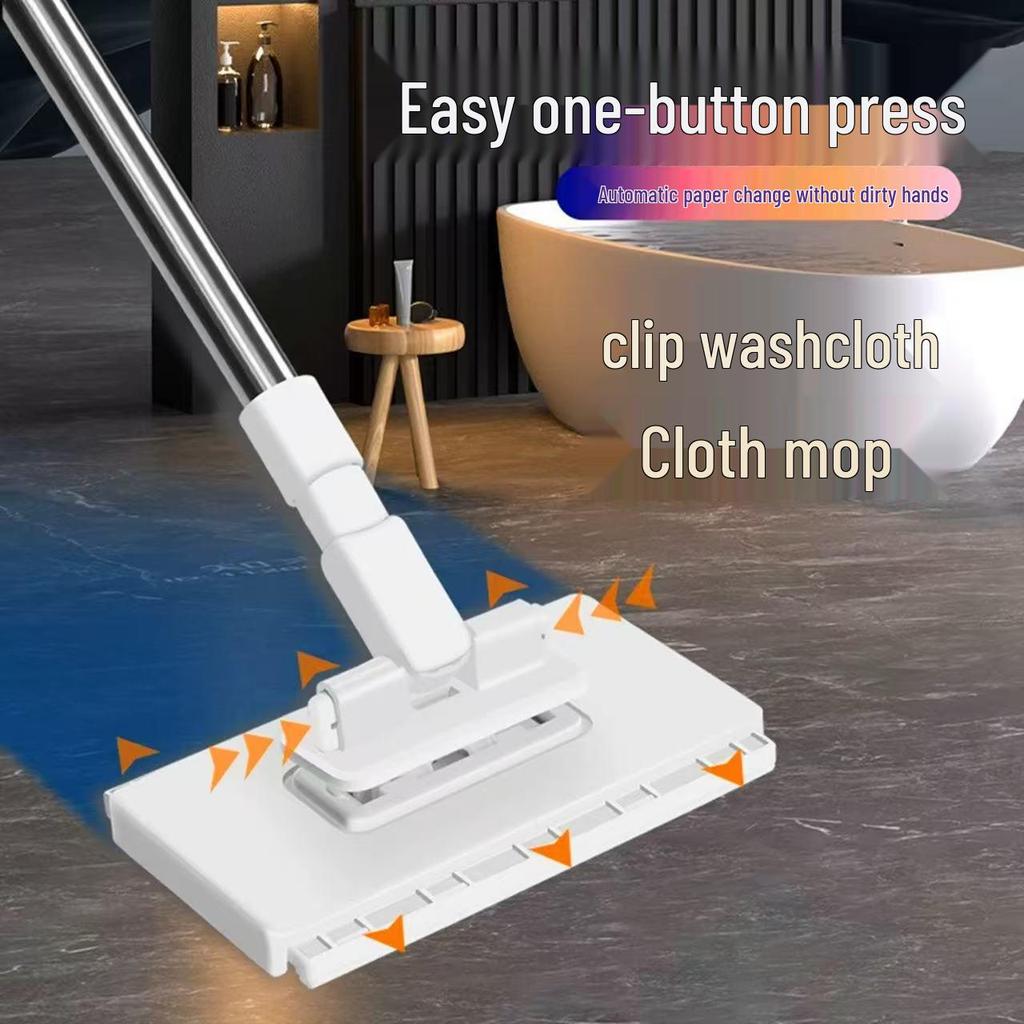Mini Lazy Mop mit 5 elektrostatischen Staubentfernungspapieren - Effizientes Haushaltsreinigungswerkzeug