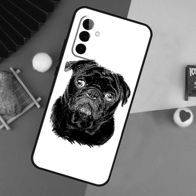 Cute Pug Dog Case For Samsung Galaxy A17 A35 A55 A06 A16 A26 A36 A56 A53 A32 A52 A33 A13 A14 A34 A54 A15