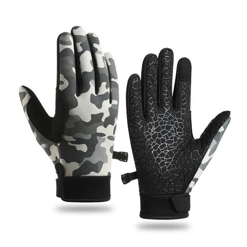 Winter Outdoor Fishing Cycling Gloves for Unisex Waterproof Warm All Finger Gloves Thick Protective Touch Screen Flexible Gloves