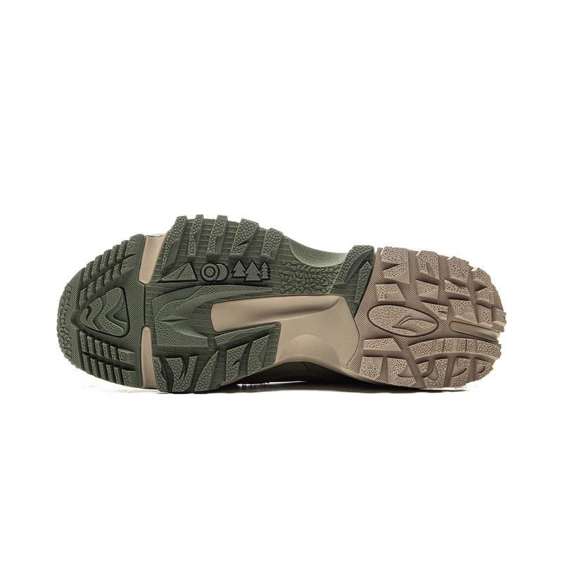 New LiNing Xingye HIGH Anti Slip Wear Resistant High Top Hiking Shoes Unisex Umber Green AHCU059-1
