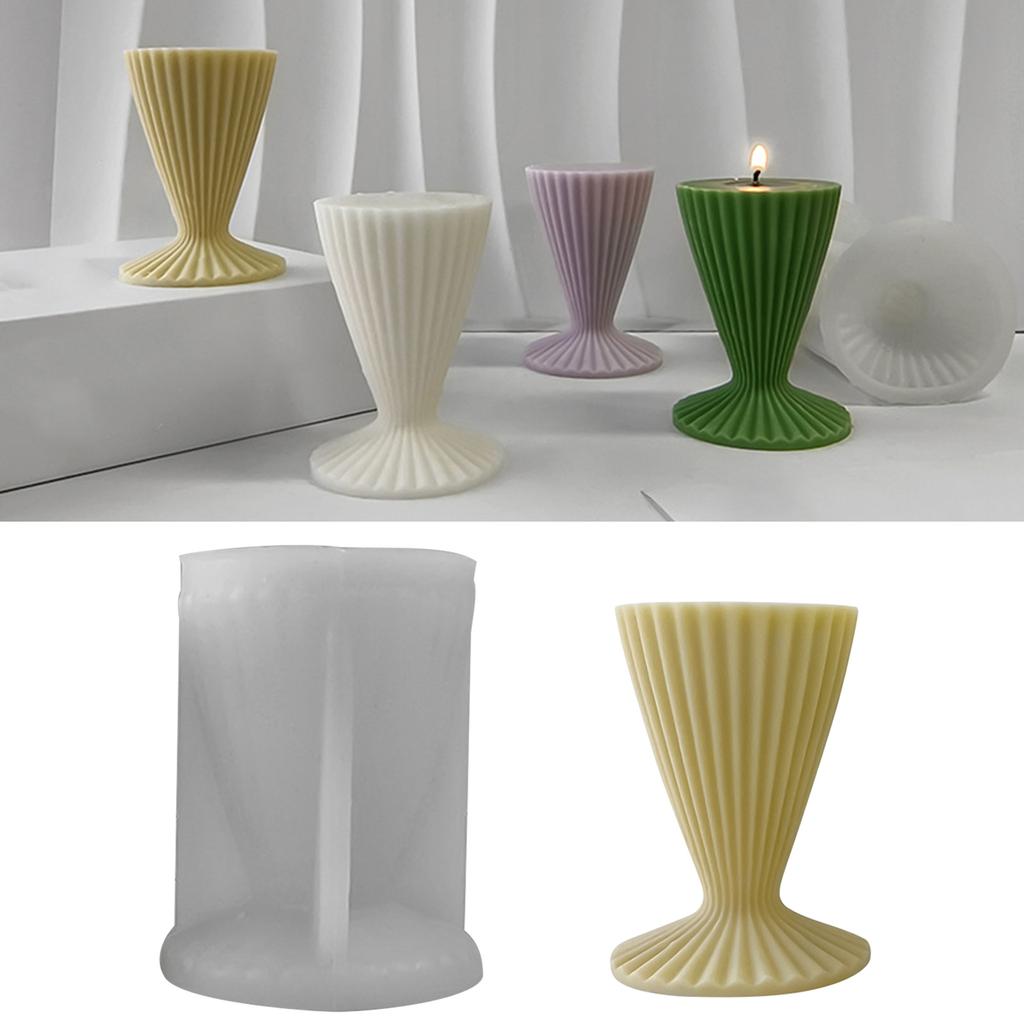 Kreativní silikonové formy na svíčky Unikátní forma na výrobu svíček Krásná pruhovaná forma na aromaterapeutické svíčky