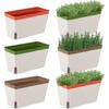 Self Watering Planter Box 6PCS Layer Window Sill Herb Pot for Succulents Flowers