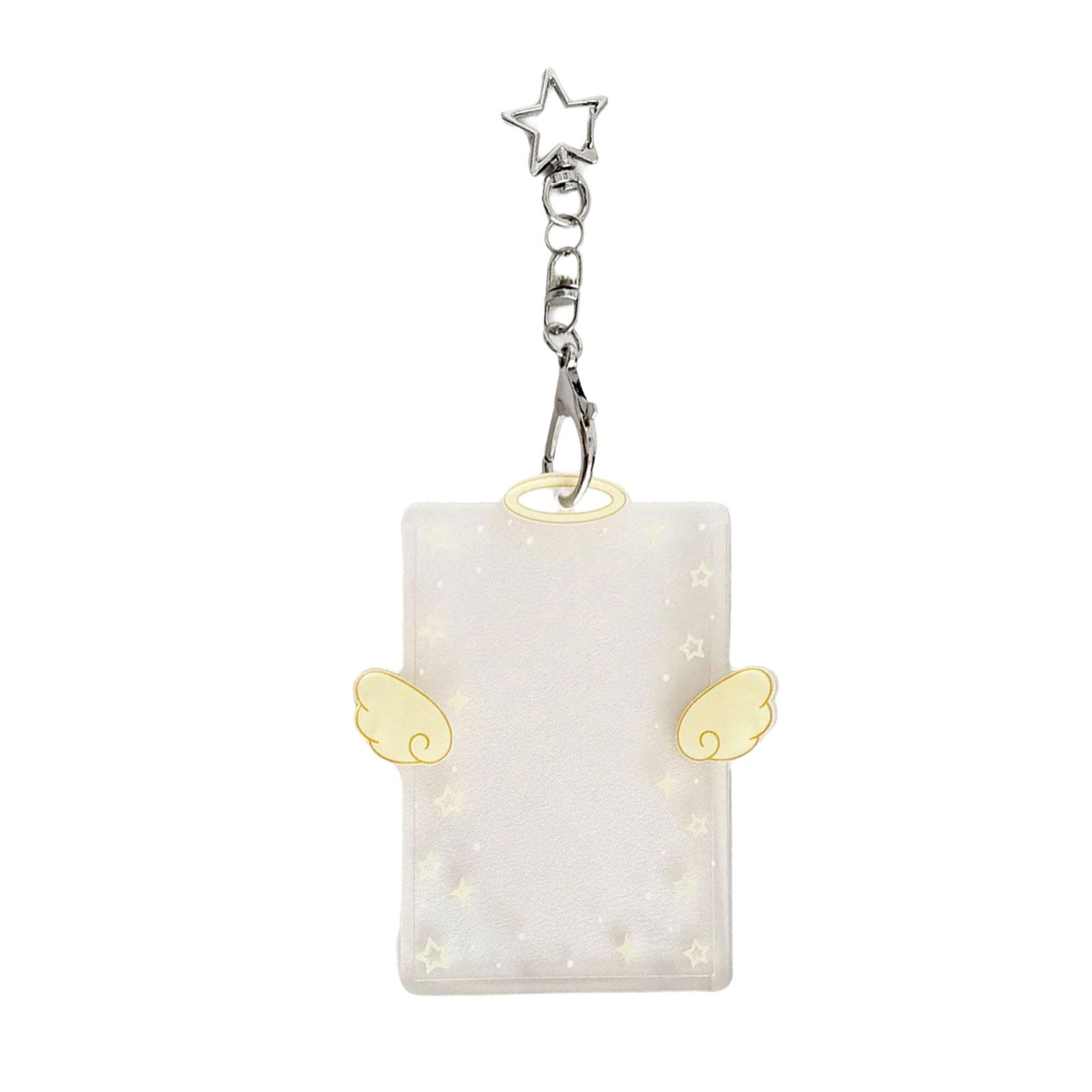 

Мультяшный держатель для фотокарточек Kpop держатель для фотокарточек с брелоком держатель для ID-карты подвеска-брелок кармашки для студенческого билета жёлтый