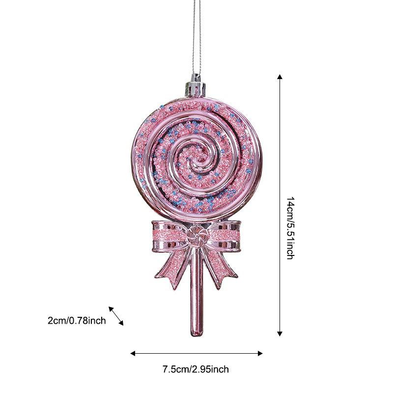 Pink Cartoon Christmas Tree Ornament with Glitter Sequins - Ins Style