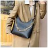 Casual Pu Mini Shoulder Bag For Women With Gold Chain Decoration For Daily Outings