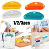 1/2/3pc Multifunction Toothpaste Squeezer Plastics Manual Easy To Facial Cleansing Tube Clips Dispenser Household Bathroom Tools