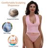 Shapewear Bodysuits for Women Sexy Sleeveless Halter Tops Summer V Neck Leotard Going Out Backless Bodycon One Piece Body Shaper