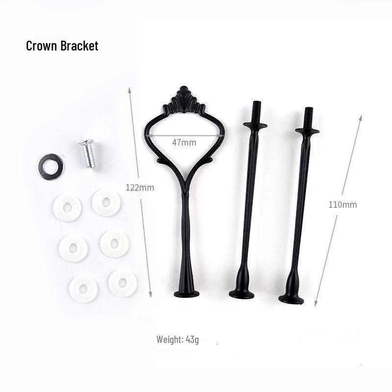 Three-layer Round Epoxy Resin Mold Fruit Plate Stand with Silicone and Zinc Alloy Components