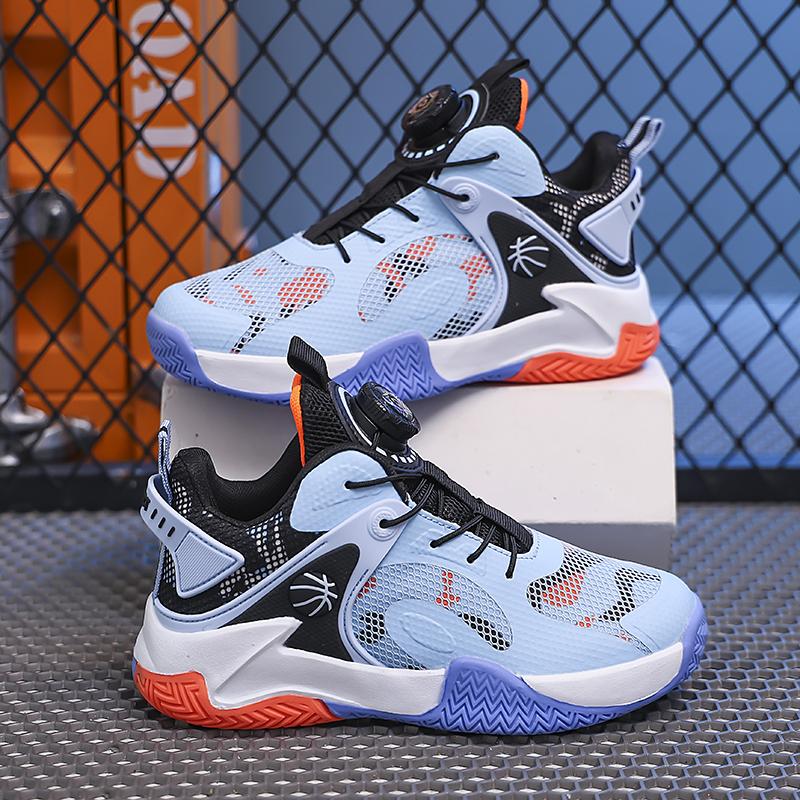 31-40 Jugend Anti-Rutsch und Abriebfestigkeit Übergröße Bequem und Modisch High Top Mesh Basketballschuhe Sportschuhe