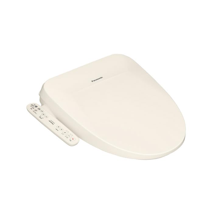 Panasonic Hot Water Wash Toilet Seat Beauty Toilet Thin and Clean Design with Spacious Toilet Space (Pastel Ivory) DL-PSTK10-CP