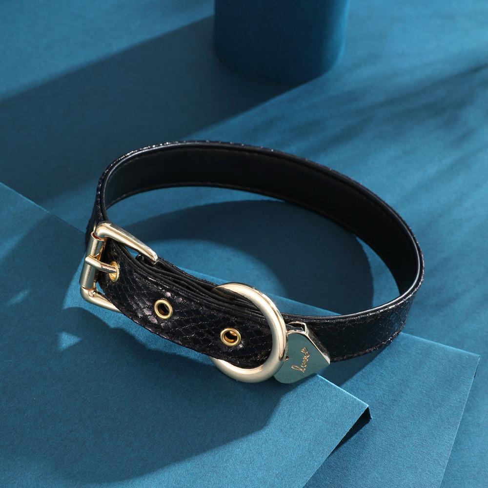 Inspired Leather Choker With Palladium Pendant For Daily Casual Wear Black