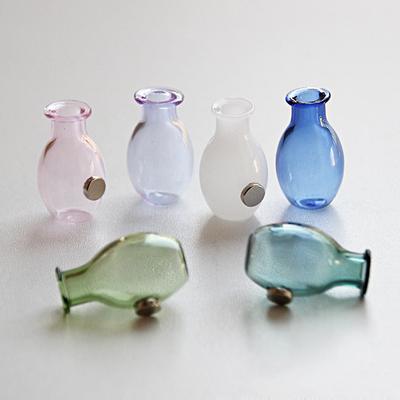 1PC Vase Magnet Mini Fridge Magnetic Vase Home Decoration Glass Refrigerator Sticker 3D 28x17mm