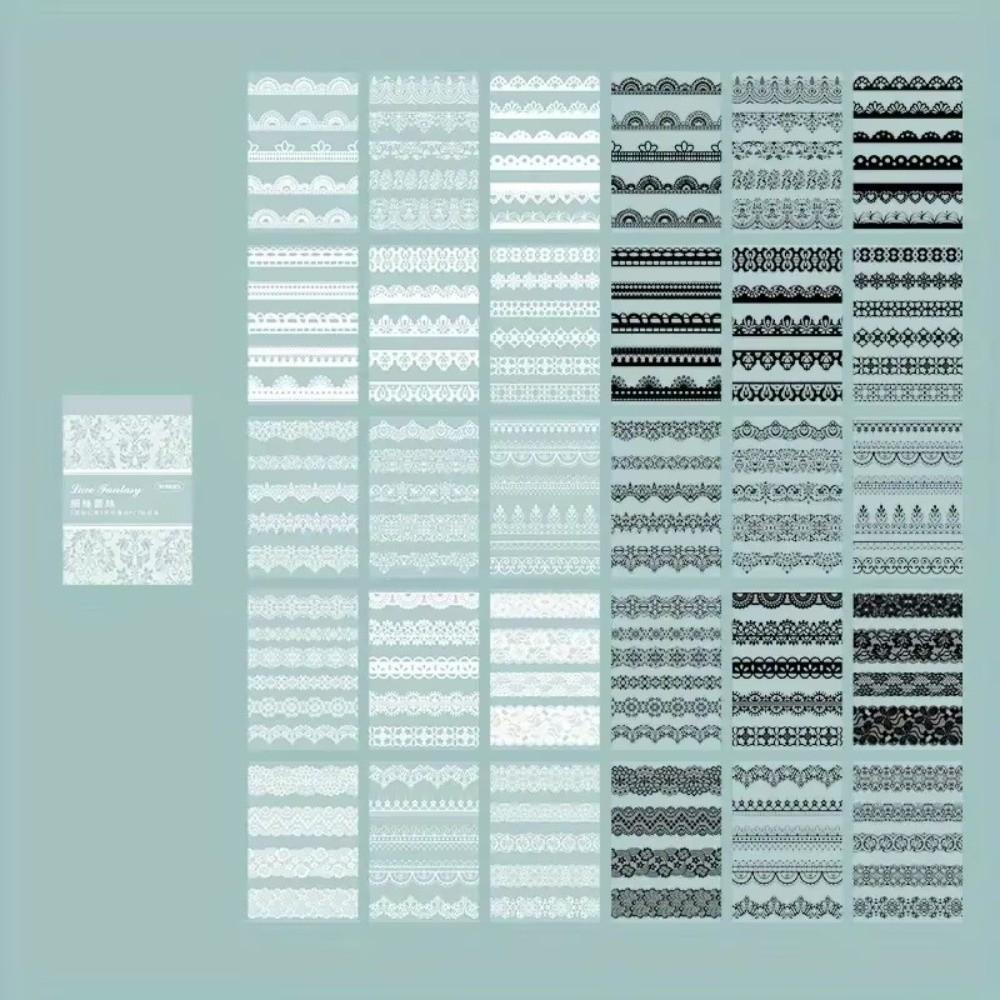 30Pcs Handmade Decorative Scrapbooking Black And White Creative Background Paper Journal Stationary