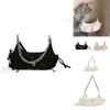 Stylish Medium Size Seashell Shape Saddle Bag With Chain Strap In Black Color