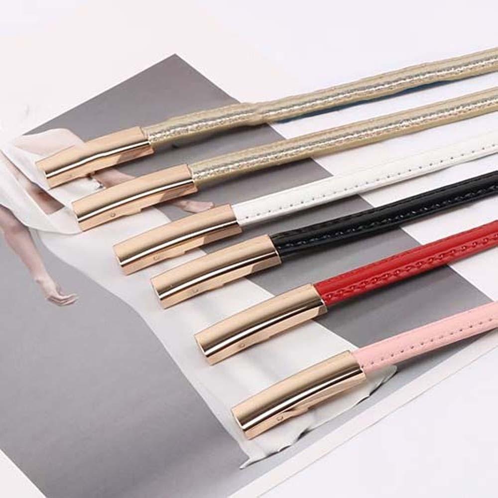 Adjustable Thin Buckle Belt Versatile Women Waistband Fashion Patent Leather Belt  Party