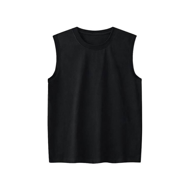 Unisex Kids' 100% Cotton Sleeveless T-shirt with Ribbed Cuffs, 200g 21s