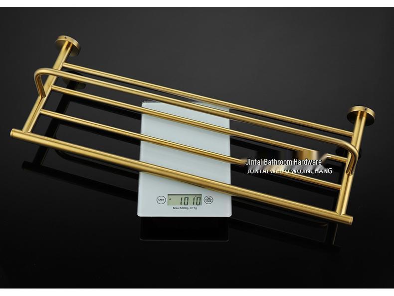 304 Stainless Steel Gold Bathroom Towel Rack Set