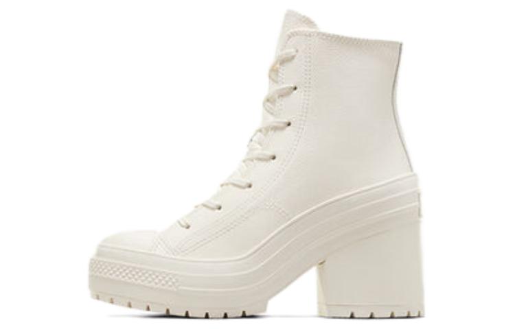 Кеды Converse Chuck 70 De Luxe Wmns Пятка Кожа Высокие Egret Женские A07127C 36.5