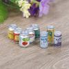 3/5Pcs 1:12 Dollhouse Accessories Jam Beverage Cans Miniature Play Kitchen Toy