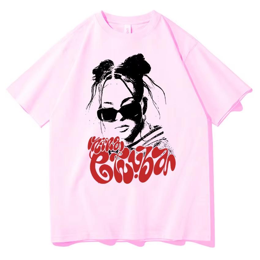 2026 Wiosna i lato nowa góra Nina Chuba Wysokiej jakości Street Czysta bawełna Koszulka z nadrukiem Modny T-shirt Luksusowy Casual y2k ins