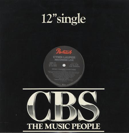 

12inch Record CYNDI LAUPER Money Changes Everything Recorded CDN171 Portrait 1984 Canada Rock Used