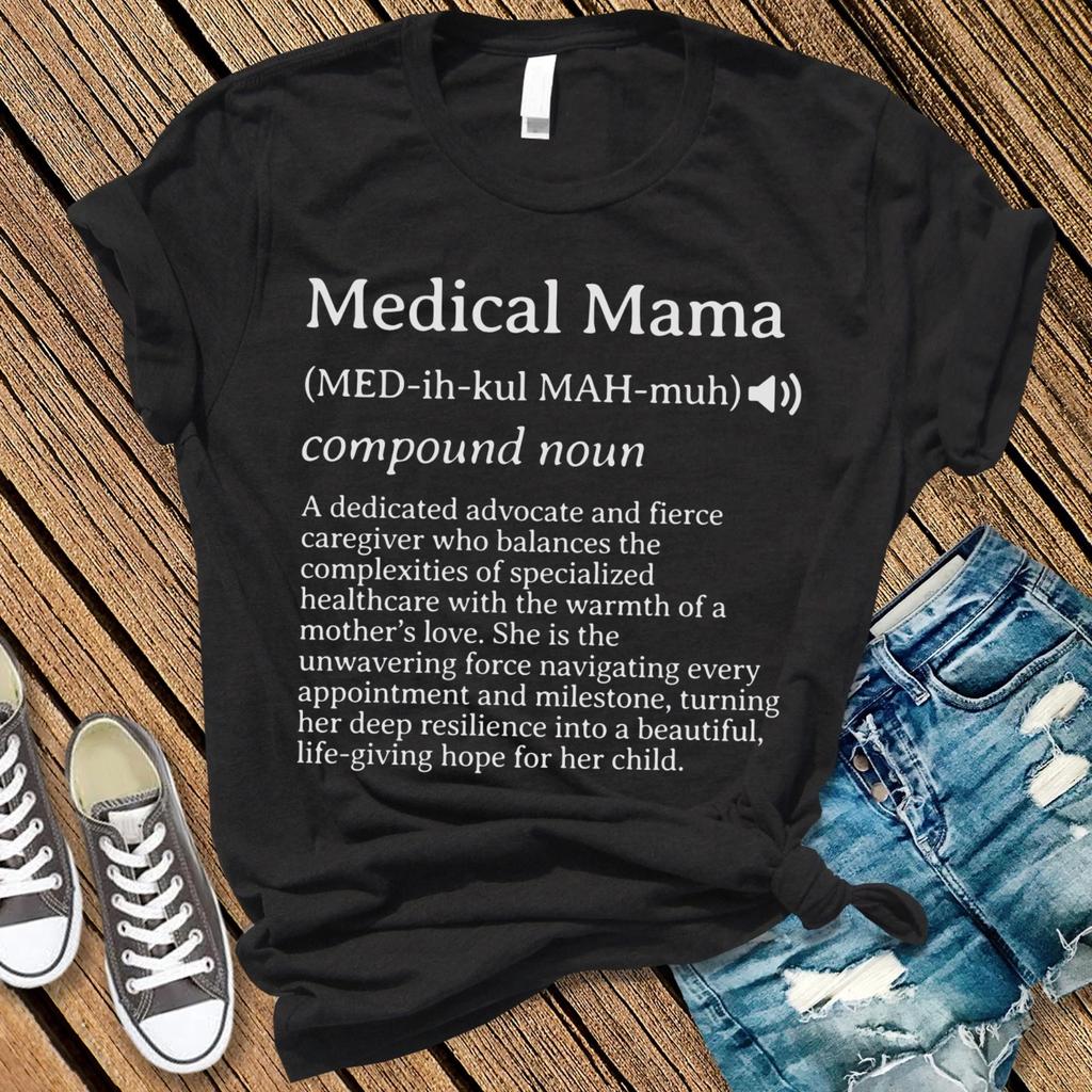 Maglietta con Definizione di Mamma Medica, Regalo per Mamma con Bisogni Speciali