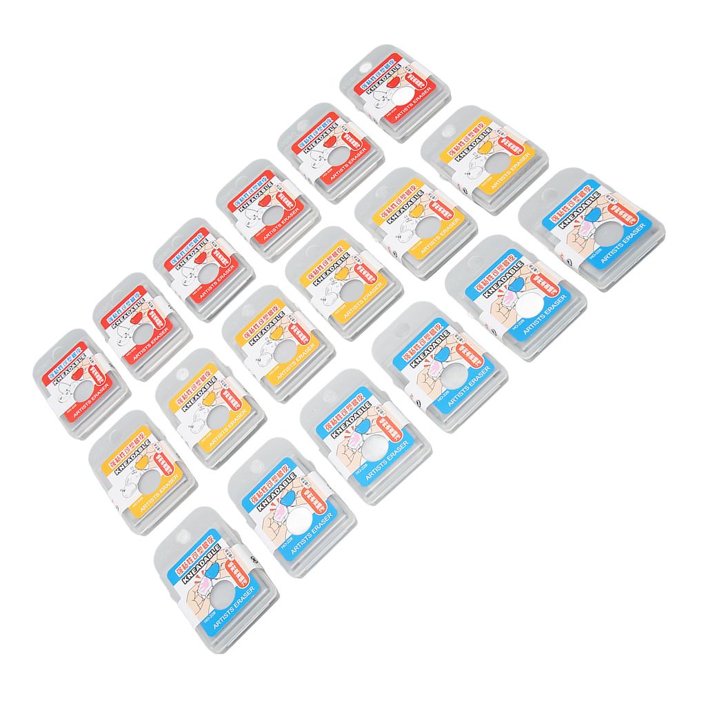 18PCS Kneaded Eraser Strong Adhesion Moldable Eraser Art Gum Eraser for Artists Drawing
