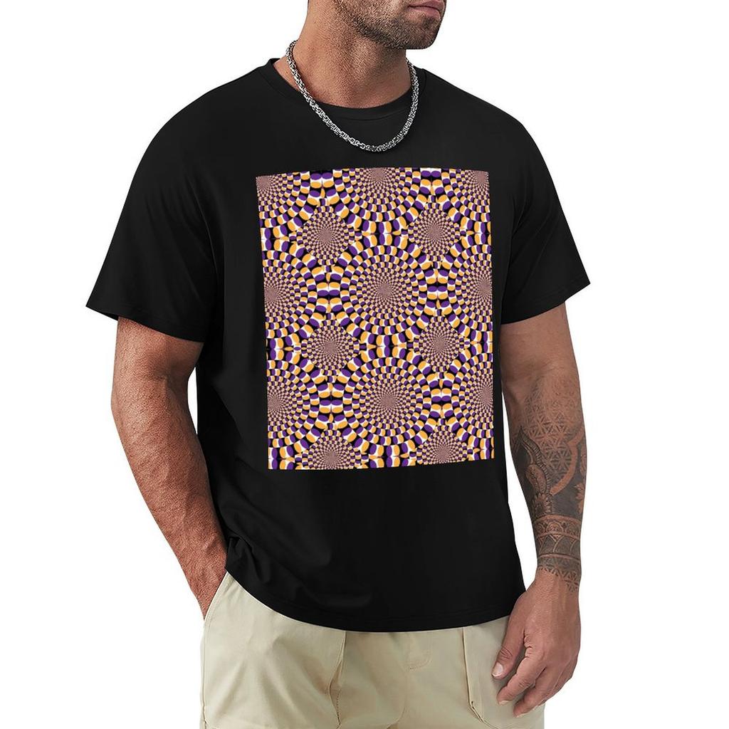 Illusion Tile Orange Purple Snakes TShirt shirts graphic hippie clothes mens tall t shirts