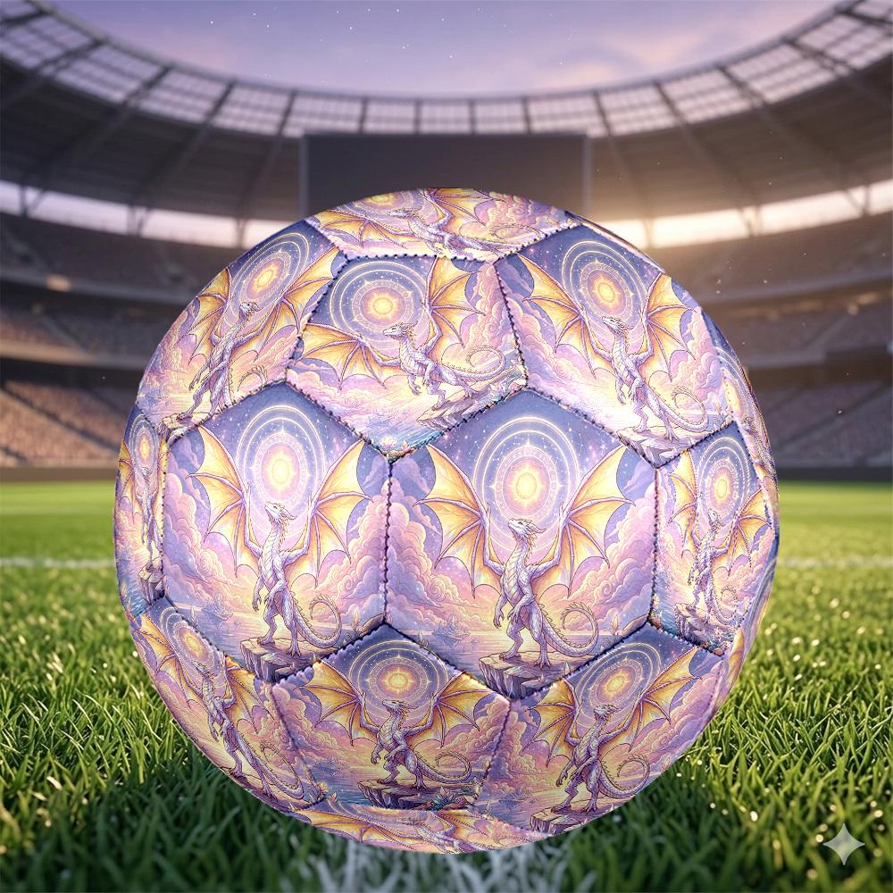 1pc Celestial Dragon Themed Soccer Ball, Size 5, Lightweight PVC Material, Outdoor Training Soccer Ball Gift. q62291