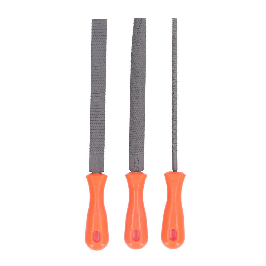3PCS Wood Rasp Files Alloy Steel Hand File Set Round Flat Half Round Filing Tools for Woodworking