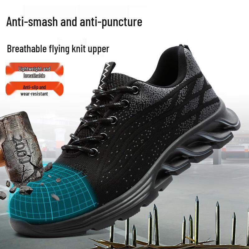 Men s Breathable Steel Toe Safety Work Shoes 36